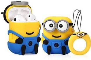 ulfat Book Cover for Apple AirPods Ultra Soft 3D Silicone Protective Minion Case Cover (Airpods Not Included)