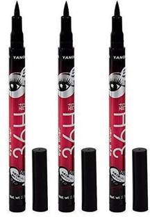 YANQINA Precision Liquid Waterproof Lash Eyeliner Pencil (Pack Of: 3) 7.5 g