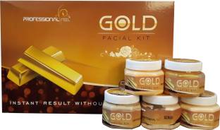 Professional Gold Facial Kit, Way To Use Facial Kit, Unisex for fairness, Whiting, Skin, Instant Result Without Damage Skin