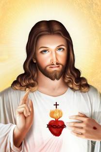 KD Sacred Heart of Jesus Sticker Poster| Paper Print