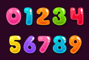 bubble numbers |poster Paper Print