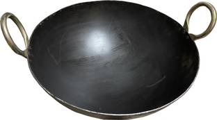 Engarc Commercial Pure Iron Big Kadhai 18" Kadhai 45.72 cm diameter 6.5 L capacity