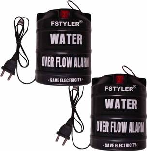 FStyler Water Tank Overflow Alarm with High Quality Voice Sound Overflow (Made in India)-(Pack of 2) Wired Sensor Security System