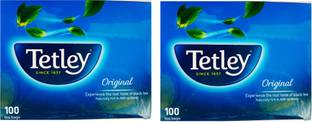 Tetley ORIGINAL 200 TEABAGS (2 BOXES OF 100 TEABAGS) Black Tea Bags Box