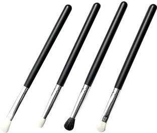 URBEN QUEEN 4pcs Goat Hair Eyeshadow Brushes Eye Blending Brush Makeup Set with Wood