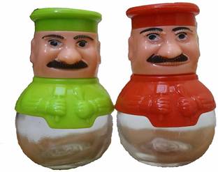 mushti Salt & Pepper Set Glass, Plastic