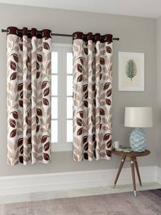 Cortina 150 cm (5 ft) Polyester Room Darkening Window Curtain Single Curtain