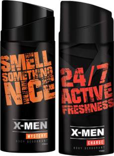 X-Men Deodorant Spray Mystery+Charge (Pack Of 2 X 150 ml) Deodorant Spray  -  For Men