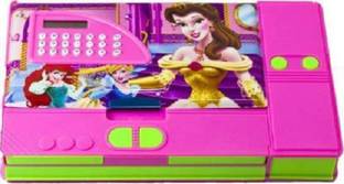 DTD Creation Barbie Themed (Character) Pencil Box with Calculator Princess Themed Plastic Pencil Boxes with Calculator, Frozen Pencil Box with Calculator, Cartoon Pencil Box with Calculator Art Plastic Pencil Box