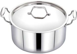Maxima Triply Stainless steel Sauce pot cook n serve 6.9L Pot 26 cm diameter 6.9 L capacity with Lid