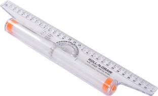 Vardhman Plastic Multi-use Roll and Draw Ruler Scale (30cm) Ruler
