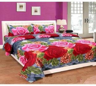 sleepking 144 TC Polycotton Double 3D Printed Flat Bedsheet