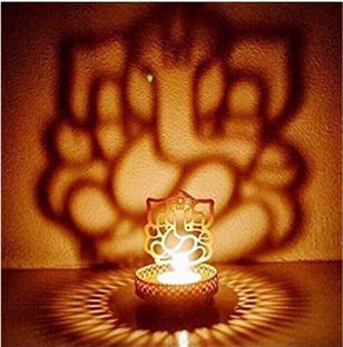 Puja N Pujari Ganesh Tea Light Candle Holder Iron Tealight Holder