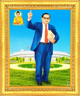 BCOMFORT Dr Bheem Rao Ambedkar Painting Digital Reprint 14.15 inch x 11 inch Painting