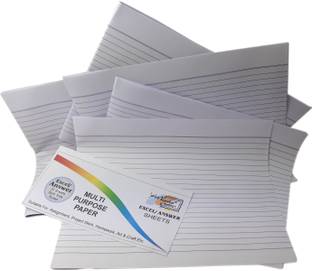 MAJESTIC BASKET White Premium Quality Accounts/ Ledger /Excel /Project /Answer Sheets [Pack of 100 Sheets ] Both Side Ruled Lines 8.5x10.5 80 gsm Multipurpose Paper