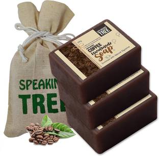 Speaking tree Exfoliating Coffee Handmade Soap - 100gms each (Pack of 3)