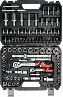 YATO YT-38791 Socket Set 1/4Inch & 1/2Inch Professional tool set, developed to meet the needs of specialized car and mechanical services Socket Set