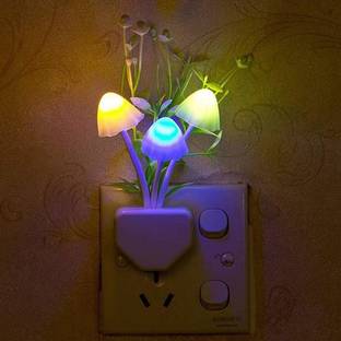 Ziggy Automatic Auto On/Off Magic LED Sensor Color Changing Light Romantic Bedroom Dream Night Lamp Table Lamp Home Décor Mushroom Light Lamp Multicolor (Pack Of 1) Night Lamp