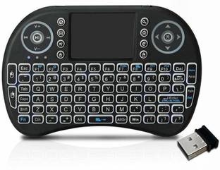 See Good Mini Wireless Keyboard with touchpad with backlit Gaming Qwerty Handheld Keyboard for Android Smart TV, Android Box, Laptop, Computer etc. Wireless Handheld Multi-device Keyboard Compatible with Desktop, Laptop, Mac