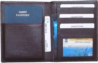 Style 98 100% Hunter Leather Travel Document Holder/Passport Holder/ for Men & Women  (Brown)..