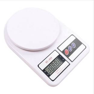 HexaGear Multipurpose High-precision Portable Electronic Digital Weighing Scale Weight Machine Measuring for Fruits, Spice, Food, Vegetable and more Weighing Scale (White) Weighing Scale