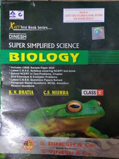 Dinesh Super Simplified Science Biology By K N Bhatia For Class -10 For (2020-2021) Examination