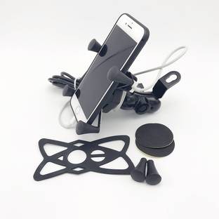 LogicInside 360 Degree Rotational Premium Hexagonal Shape Mobile Holder with Charging Point 2 A Bike Mobile Charger