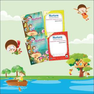 English Activity Books for Kids (3-4 years)|Learn by Practicing Letter Writing (A-Z)|Picture Recognition for Letters,Stories & Rhymes|Nurture-A Programme for Early Years Communication,Language and Literacy Combo|LKG|By Pearson