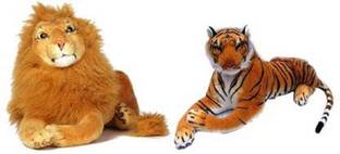 RBB HUB Most Populer Selling Soft Lion&Tiger Combo - 32 cm (Yellow)  - 32 cm