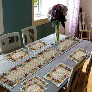 kiara Creations Yellow Organic Cotton Table Linen Set