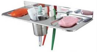 Stride 12 inch steel self Stainless Steel Toothbrush Holder