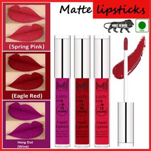 MI FASHION Lipsticks Set Liquid Matte Long Wearing Smudge Proof Code no 833
