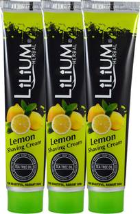 LILIUM Shaving Cream With Tea Tree oil 120gm Pack of 3