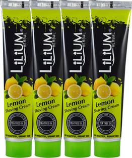 LILIUM Shaving Cream With Tea Tree oil 120gm Pack of 4