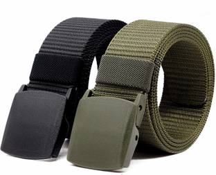 ZORO Men Casual Green, Black Nylon Belt