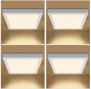 Happy Selling 22 Watt LED Warm-White Square Surface Panel Lights (Pack of 4) Ceiling Light Ceiling Lamp