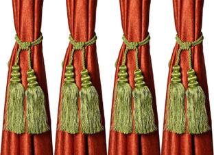KUBER INDUSTRIES Green Tassels