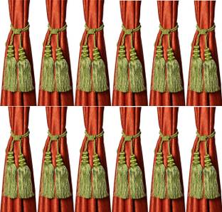 KUBER INDUSTRIES Green Tassels