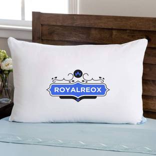 ROYALREOX Polyester Fibre Sleeping Pillow Pack of 1 Stripes