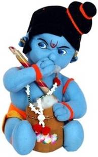 Agnolia Perfect gift cute Indian God Krishna Ji stuffed soft plush toy 19 cm  - 19 cm