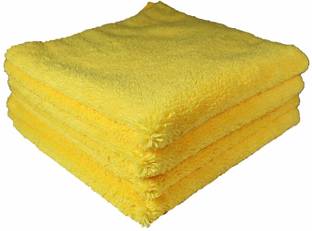 Flipkart SmartBuy Yellow,30cmX40cm,250GSM, pk4 Wet and Dry Microfiber Cleaning Cloth