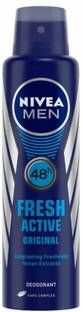 NIVEA Fresh Active Body Spray  -  For Men