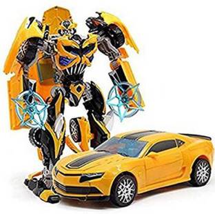 grv collection Robot to Car Converting Transformer Toy For Kids (Yellow)