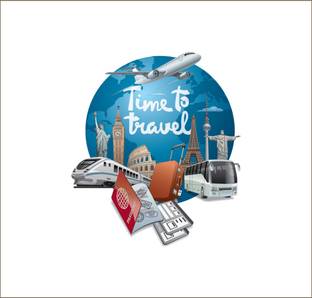 DivineDesigns 51 cm Time to Travel Sticker Self Adhesive Sticker
