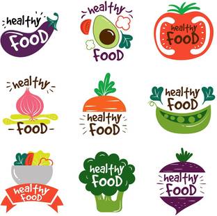 Littlebuds 50 cm Healthy Food Removable Sticker