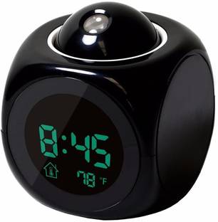 Sajani Analog-Digital Black Clock