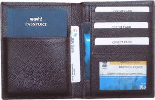 Style 98 Genuine Leather Travel Document Holder||Credit card Case||Business Card Case for Men & Women  (Brown)..