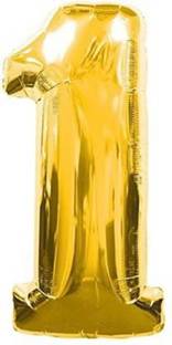 Juneja Enterprises Solid Golden ' 1 ' Numerical Foil Balloon
