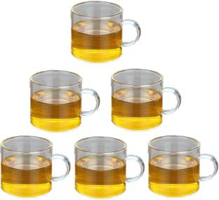 otak Pack of 6 Glass Transparent Glass Tea & Coffee Cup Set Of 6