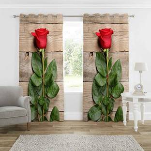 ARTSY HOME 214 cm (7 ft) Polyester Room Darkening Door Curtain (Pack Of 2)